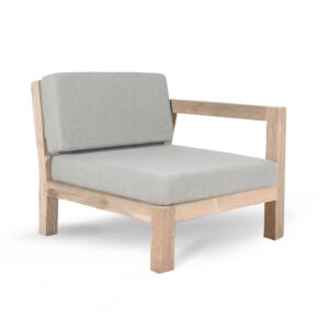 Salvador chair 1 arm left natural teak outdoor
