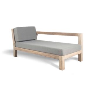 Salvador chaise longue left natural teak outdoor