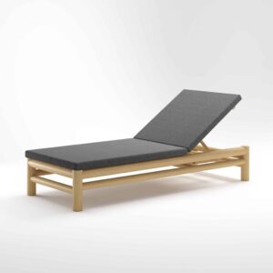 cush sunbed root single sunbrella slate all weather foam