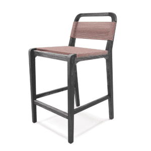 Lanzada bar chair teak ebony orange rope